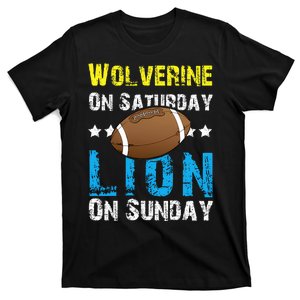 Wolverine On Saturday Lion On Sunday T-Shirt