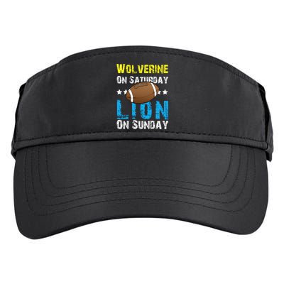 Wolverine On Saturday Lion On Sunday Adult Drive Performance Visor