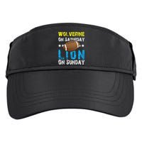 Wolverine On Saturday Lion On Sunday Adult Drive Performance Visor