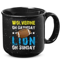 Wolverine On Saturday Lion On Sunday 15oz Campfire Ceramic Mug