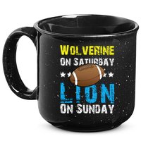 Wolverine On Saturday Lion On Sunday 15oz Campfire Ceramic Mug