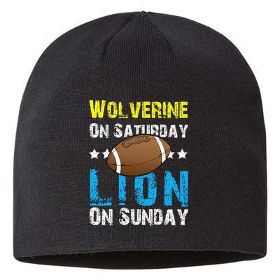 Wolverine On Saturday Lion On Sunday Sustainable Beanie