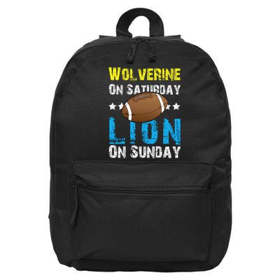 Wolverine On Saturday Lion On Sunday 16 in Basic Backpack