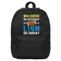Wolverine On Saturday Lion On Sunday 16 in Basic Backpack