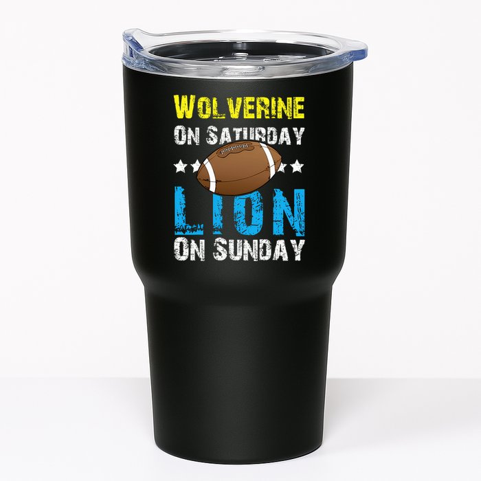 Wolverine On Saturday Lion On Sunday Tumbler