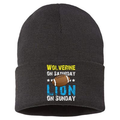 Wolverine On Saturday Lion On Sunday Sustainable Knit Beanie