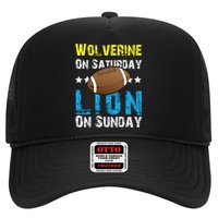 Wolverine On Saturday Lion On Sunday Trucker Hat
