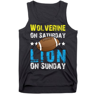Wolverine On Saturday Lion On Sunday Tank Top