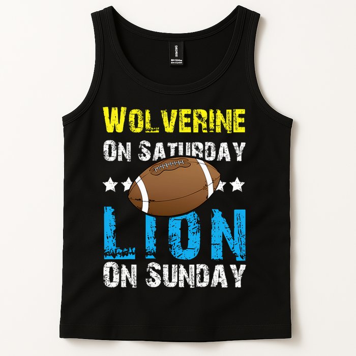Wolverine On Saturday Lion On Sunday Tank Top