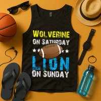 Wolverine On Saturday Lion On Sunday Tank Top