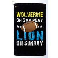Wolverine On Saturday Lion On Sunday Golf Towel