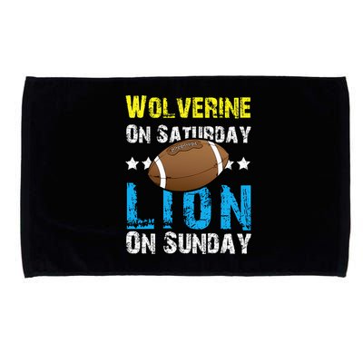 Wolverine On Saturday Lion On Sunday Microfiber Hand Towel