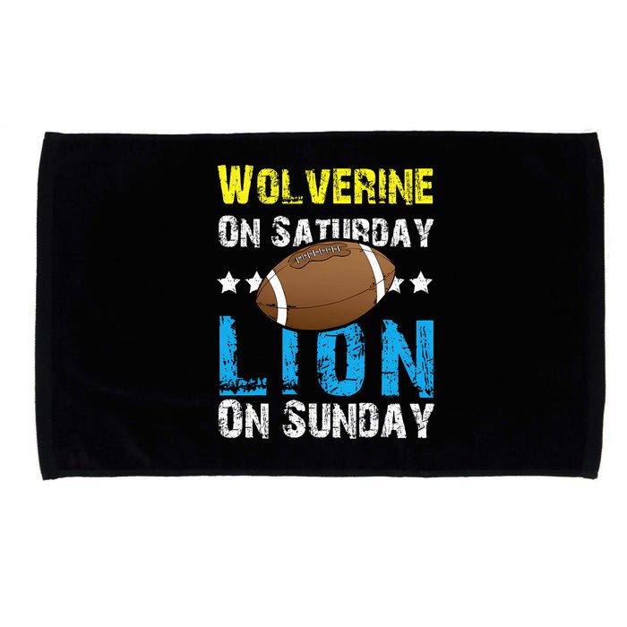 Wolverine On Saturday Lion On Sunday Microfiber Hand Towel