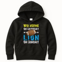 Wolverine On Saturday Lion On Sunday Kids Hoodie