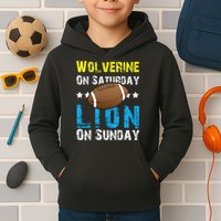 Wolverine On Saturday Lion On Sunday Kids Hoodie