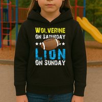Wolverine On Saturday Lion On Sunday Kids Hoodie