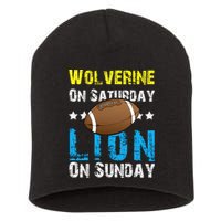 Wolverine On Saturday Lion On Sunday Short Acrylic Beanie