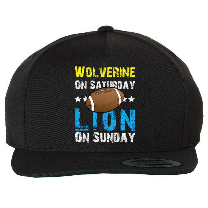 Wolverine On Saturday Lion On Sunday Wool Snapback Cap