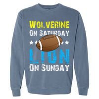 Wolverine On Saturday Lion On Sunday Garment-Dyed Sweatshirt