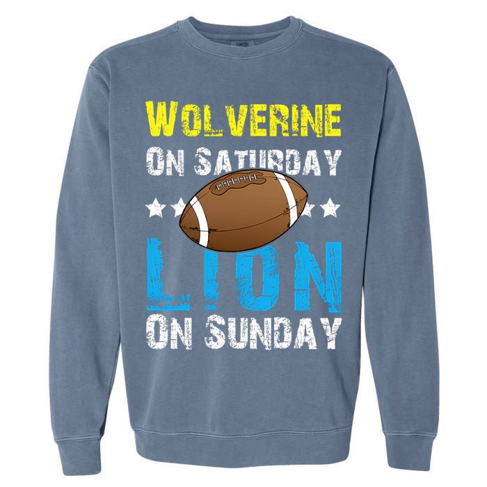 Wolverine On Saturday Lion On Sunday Garment-Dyed Sweatshirt