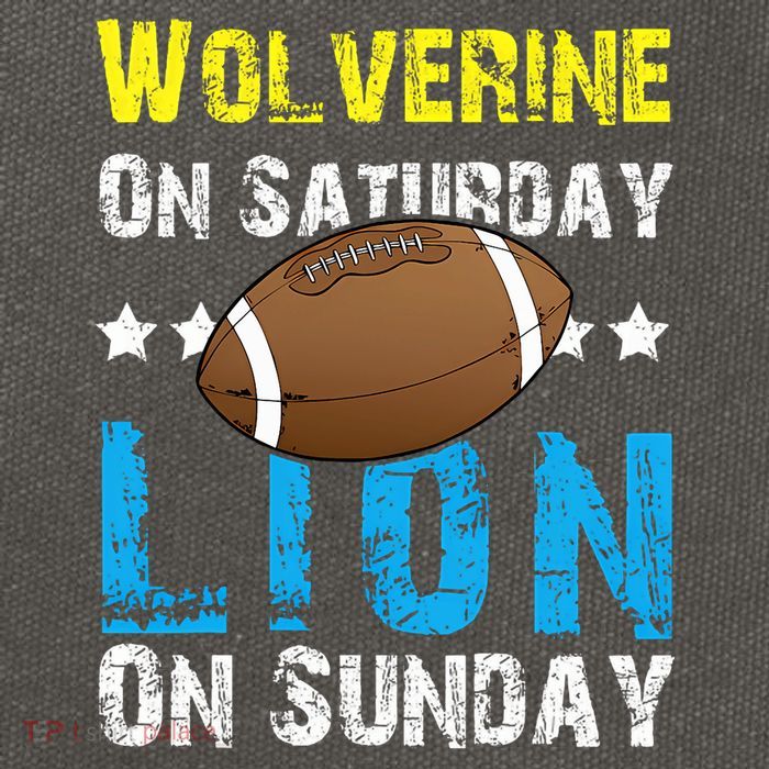 Wolverine On Saturday Lion On Sunday Cotton Canvas Backpack