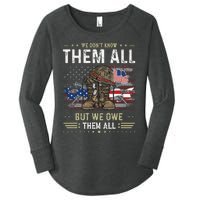 We Owe Them All Partiotic Veterans Day Memorial Day Women's Perfect Tri Tunic Long Sleeve Shirt