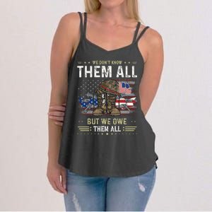 We Owe Them All Partiotic Veterans Day Memorial Day Women's Strappy Tank