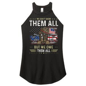 We Owe Them All Partiotic Veterans Day Memorial Day Women's Perfect Tri Rocker Tank