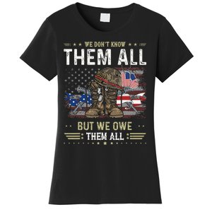 We Owe Them All Partiotic Veterans Day Memorial Day Women's T-Shirt