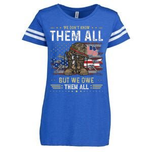 We Owe Them All Partiotic Veterans Day Memorial Day Enza Ladies Jersey Football T-Shirt