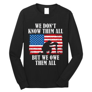 We Owe Them All Veterans Day Partiotic Flag Military Long Sleeve Shirt