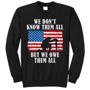 We Owe Them All Veterans Day Partiotic Flag Military Sweatshirt