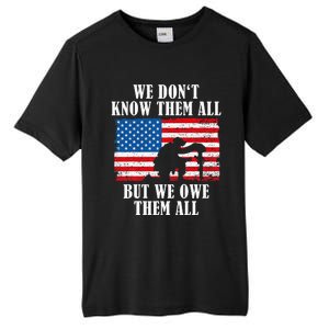 We Owe Them All Veterans Day Partiotic Flag Military Tall Fusion ChromaSoft Performance T-Shirt