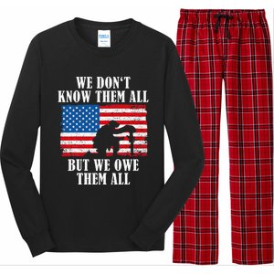 We Owe Them All Veterans Day Partiotic Flag Military Long Sleeve Pajama Set