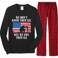 We Owe Them All Veterans Day Partiotic Flag Military Long Sleeve Pajama Set