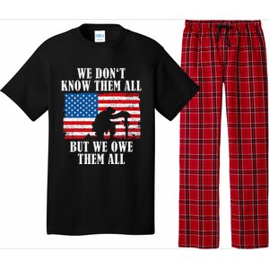 We Owe Them All Veterans Day Partiotic Flag Military Pajama Set