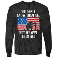 We Owe Them All Veterans Day Partiotic Flag Military Tie-Dye Long Sleeve Shirt