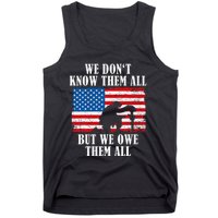 We Owe Them All Veterans Day Partiotic Flag Military Tank Top