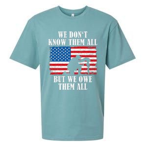 We Owe Them All Veterans Day Partiotic Flag Military Sueded Cloud Jersey T-Shirt