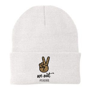 We out Teacher Happy Last Day Of School Wo Gift Funny Knit Cap Winter Beanie