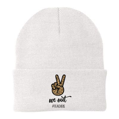 We out Teacher Happy Last Day Of School Wo Gift Funny Knit Cap Winter Beanie