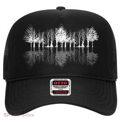 Wildlife Outdoor Trees Wild Nature Reflection Forest Great Gift High Crown Mesh Back Trucker Hat