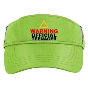 Warning Official Teenager 13th Birthday Adult Drive Performance Visor