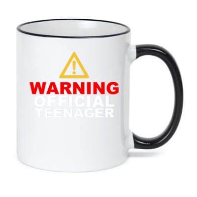 Warning Official Teenager 13th Birthday 11oz Black Color Changing Mug