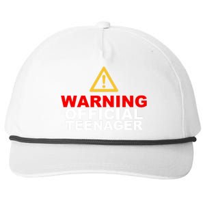 Warning Official Teenager 13th Birthday Snapback Five-Panel Rope Hat