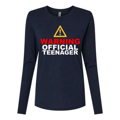 Warning Official Teenager 13th Birthday Womens Cotton Relaxed Long Sleeve T-Shirt