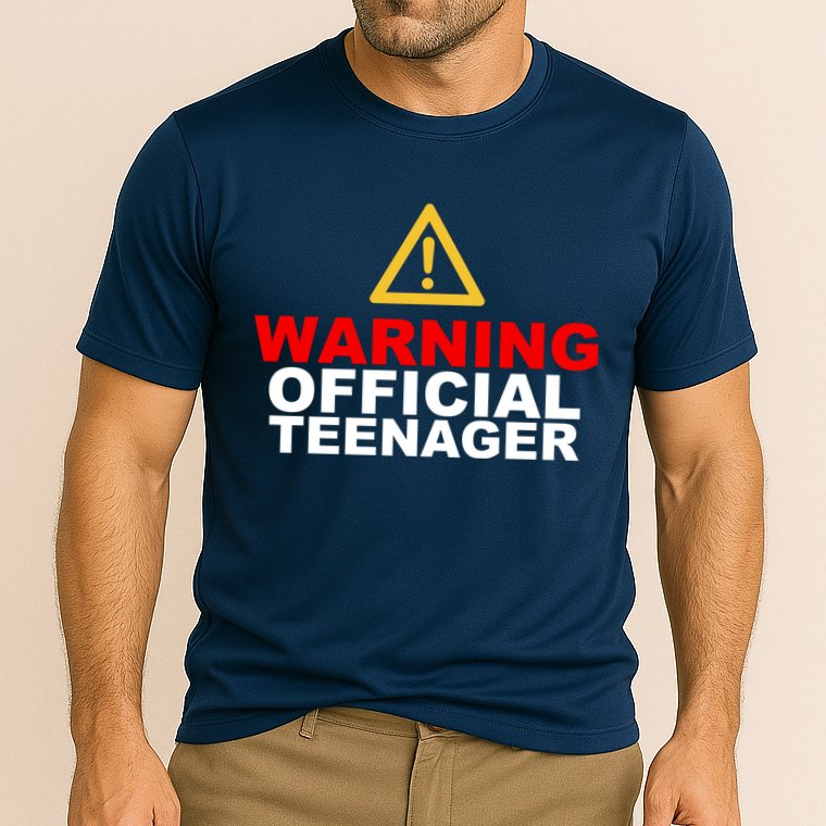 Warning Official Teenager 13th Birthday Cooling Performance Crew T-Shirt