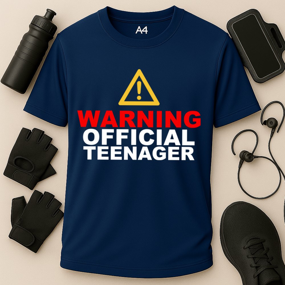 Warning Official Teenager 13th Birthday Cooling Performance Crew T-Shirt