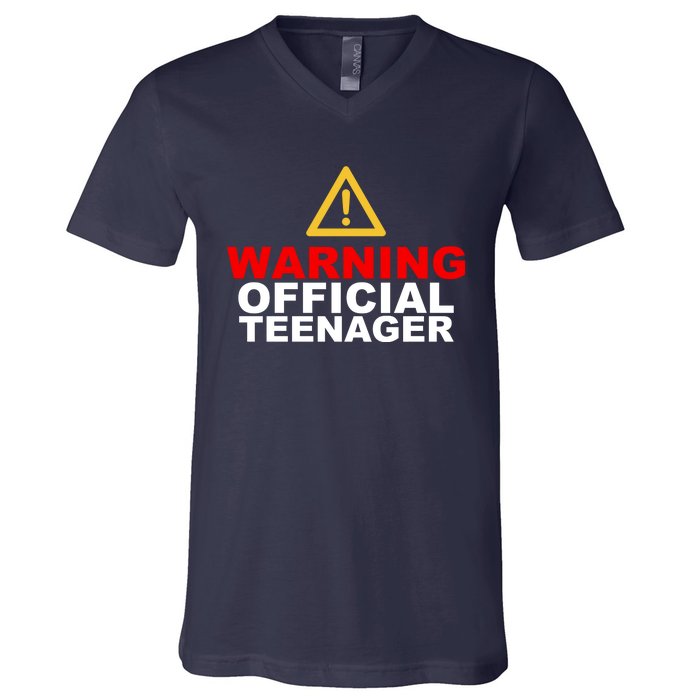 Warning Official Teenager 13th Birthday V-Neck T-Shirt