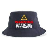 Warning Official Teenager 13th Birthday Sustainable Bucket Hat